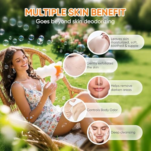 GPP Persimmon Soap Bar for Body Odor Control – 3 PCS Natural Body Wash Soap for for Old People Smell Eliminating Body Odor, Purifying Deodorizing Odor Eliminator for Women & Men, 3.53oz/pe