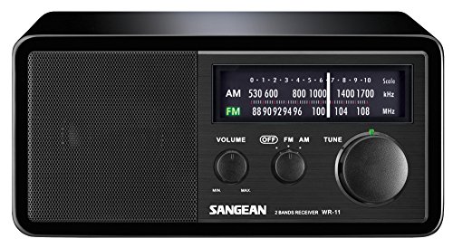 Sangean WR-11 Desktop-Radio (UKW/MW-Tuner, AUX-In, Kopfhöreranschluss) schwarz