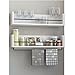 Rustic William Kitchen Shelf Wall Mount Floating Shelves Farmhouse Design Spice Rack with Towel Rail 20 Inch White Set of 2