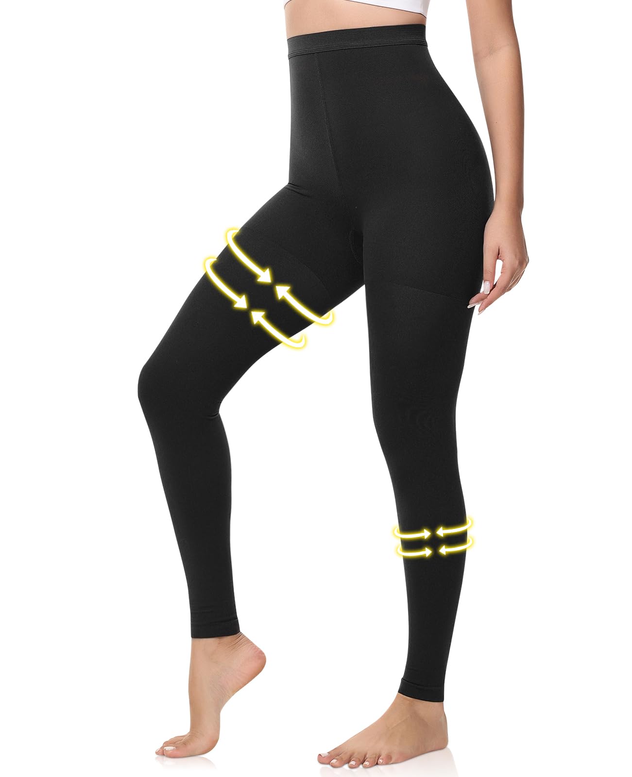 Photo 1 of Beister Medical Compression Pantyhose for Men & Women, 15-20mmHg Opaque Footless Waist High Compression Stockings & Leggings, Circulation Support Pressure Tight for Varicose Veins, Oedema, Flight, DVT