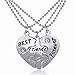 RevoLity Best Friends Forever Three Part Necklace, Friendship Necklace with the Beautiful Gift Bag