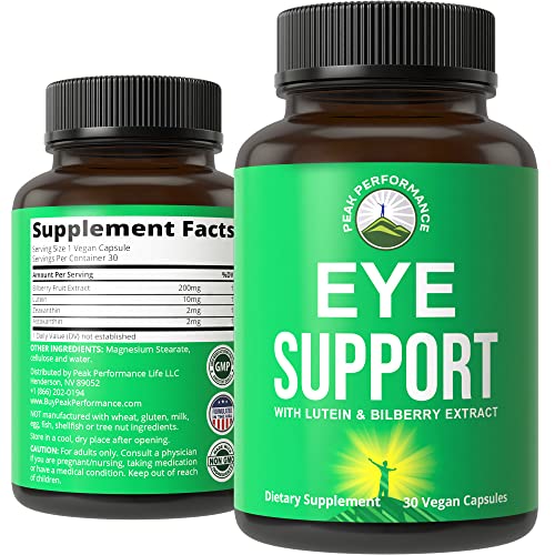 Peak Performance Eye Vitamins Top Eye Support Supplement for Computer