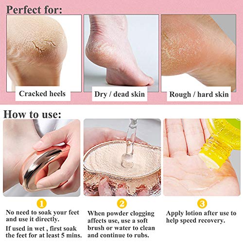 Feiyang Smart Foot File & Pumice Stone,Professional Pedicure Tools for Dead Skin Callus Remover - Exfoliates Feet & Smooths Skin (Green-blue)