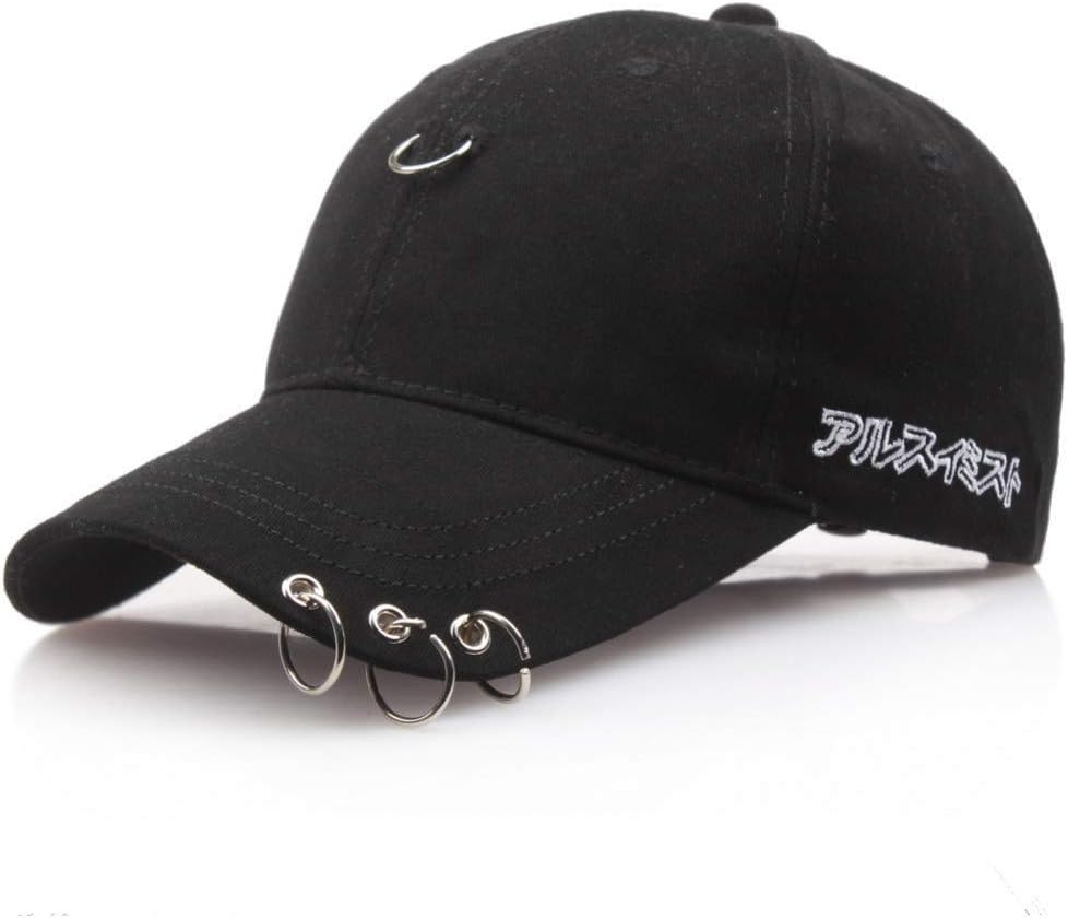 Top Brand Jucc Fashion Simple Black Baseball Cap With Rings Hip Hop Sports Sunshade Cotton Hat Sports Outdoors Sale With High Discount Sudpla It