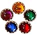 Nesha Assorted Gemstone Color Acrylic Rhinestone Shank Buttons 75 Pcs