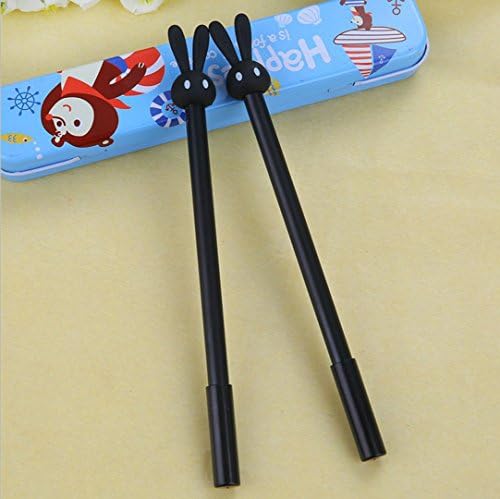 2pcs Long Eared Rabbit Gel cute pendent cute rabbit jelly ballpoint pen