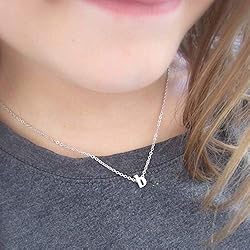 MONOOC Dainty Lowercase D Letter Necklace, 14K