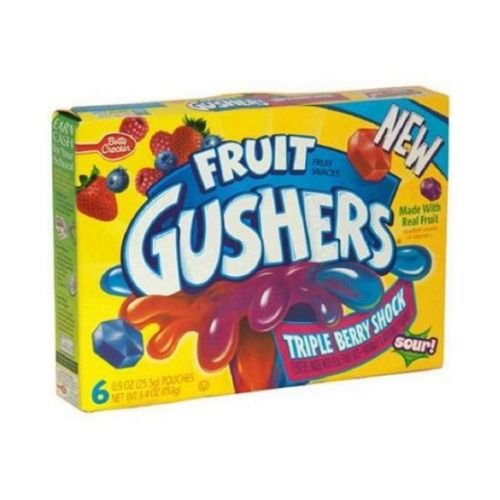 Fruit Gushers Triple Berry Shock Fruit Flavored Snacks, 5.4 Ounce , 10 Boxes