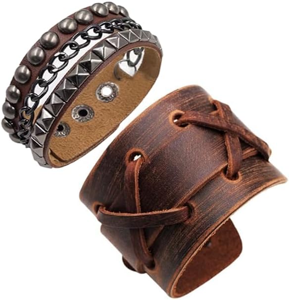 PRY シュウトSculpted Leather Buckle Bracelet Amazon.com: Juland Punk Braided Rope Alloy Bracelet Bangle