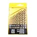 CECII 13PCS 1.5/2/2.5/3/3.2/3.5/4/4.5/4.8/5/5.5/6/6.5mm HSS Golden Silver High Speed Steel Drill Bit Set Tools Titanium For Wood Plastic and Aluminum Copper Steel