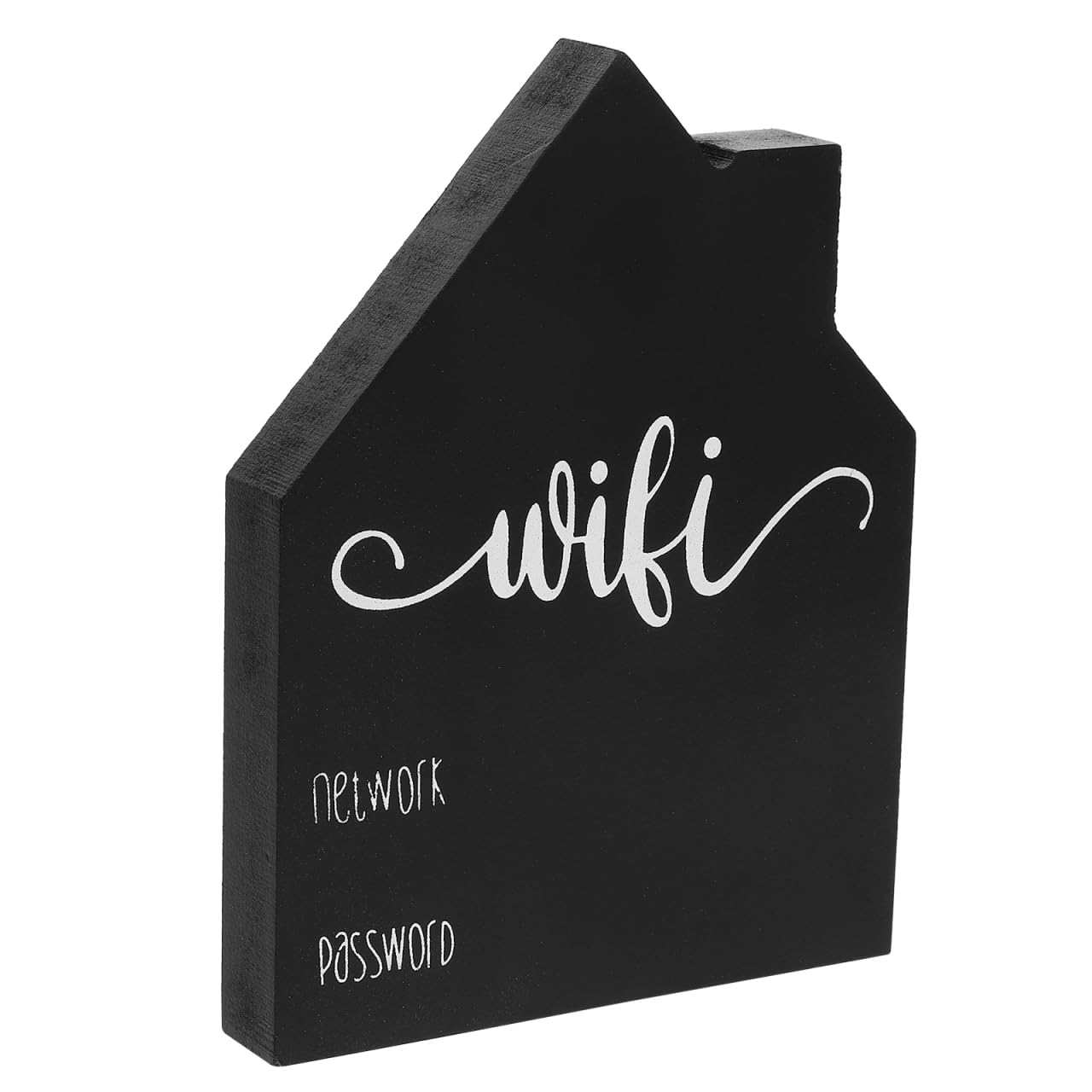 AOKWAWALIY Wooden Wifi Password Sign 5X3.9 Inch Erasable Blackboard Wireless Network Sign for Home Cafe Hotel Guest Room Desk Display