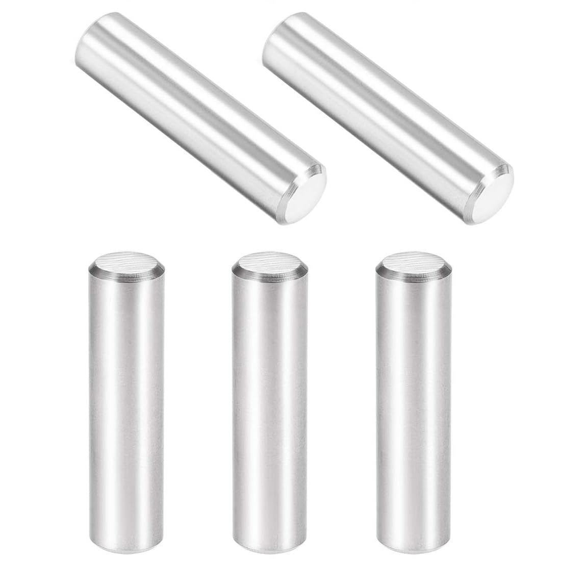 Unifizz 5Pcs 10 x 40mm Dowel Pin 304 Stainless Steel Shelf Pegs Support Shelves Silver Tone