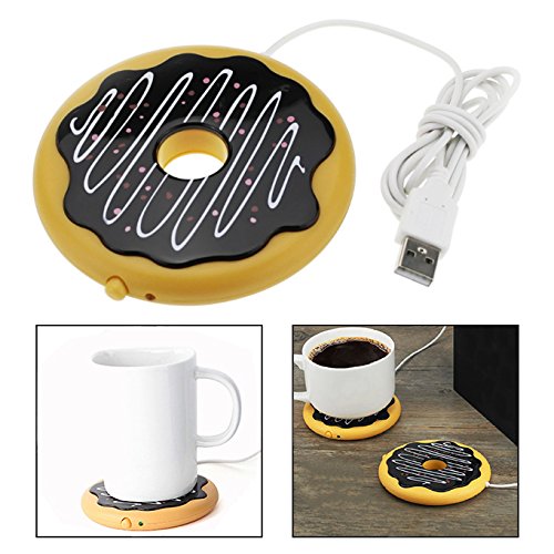 OFKPO USB Powered Cup Mug Warmer Coffee Tea Beverage Heater Coaster Tray Pad Cookie Designed