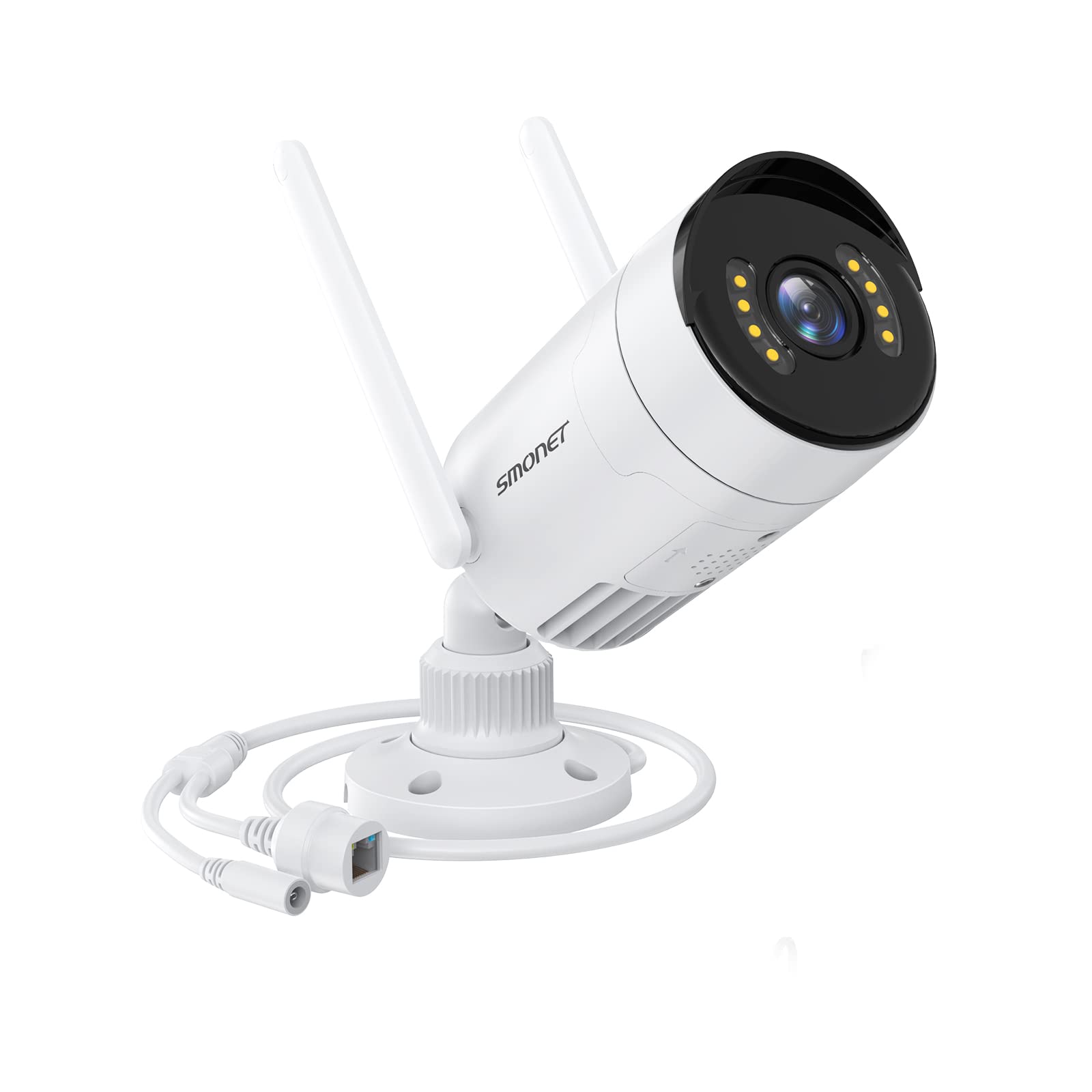 Photo 1 of SMONET 3MP WiFi Camera Without DC Charger, Please Check If It can Works for Your Model. Replacement and Extra Camera Camera System,Two Way Audio,SpotLights Night Vsion