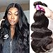ALI JULIA 10A Brazilian Virgin Body Wave Hair Weave 3 Bundles 100% Unprocessed Human Hair Weft Extensions Natural Color 95-100g/pc(12 14 16 inch)