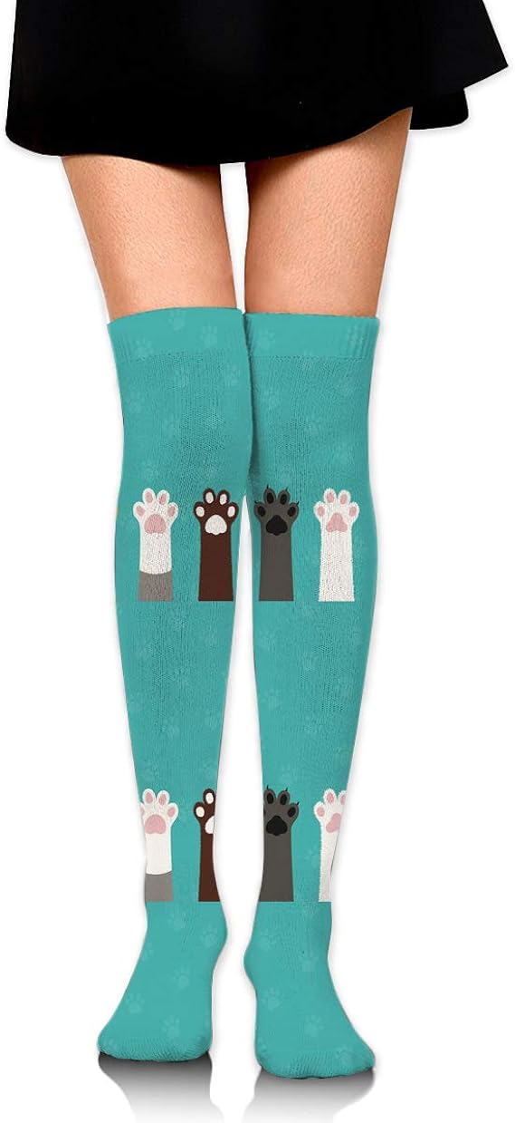 Cat Paws Long Tight Thigh High Socks Over The Knee High Boot Stockings Leg Warmers at Amazon