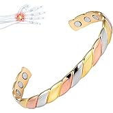 Vicmag Copper Bracelet for Women Men Magnetic Bracelet with Ultra Strength Magnets 100% Solid Pure Copper Gift (Tricolor)
