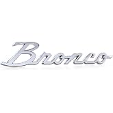 Mini Ford Vintage Script Bronco Mini Decorative Novelty Chrome Plated Plastic Emblem Industrial Strength 3M Adhesive Backing