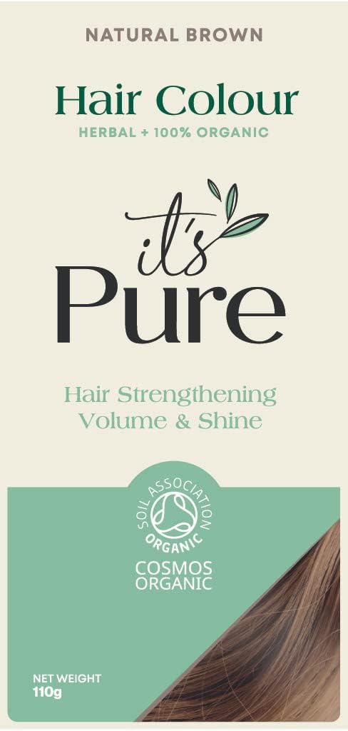 Its Pure Organic Herbal Hair Dye Natural Brown 110g