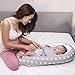 Newborn Lounger, KOBWA Portable Soft Breathable Baby Snuggle Nest, Removable Cover Baby Bionic Bed for Infants Toddlers - 100% Cotton Crib Mattress for Bedroom Travel