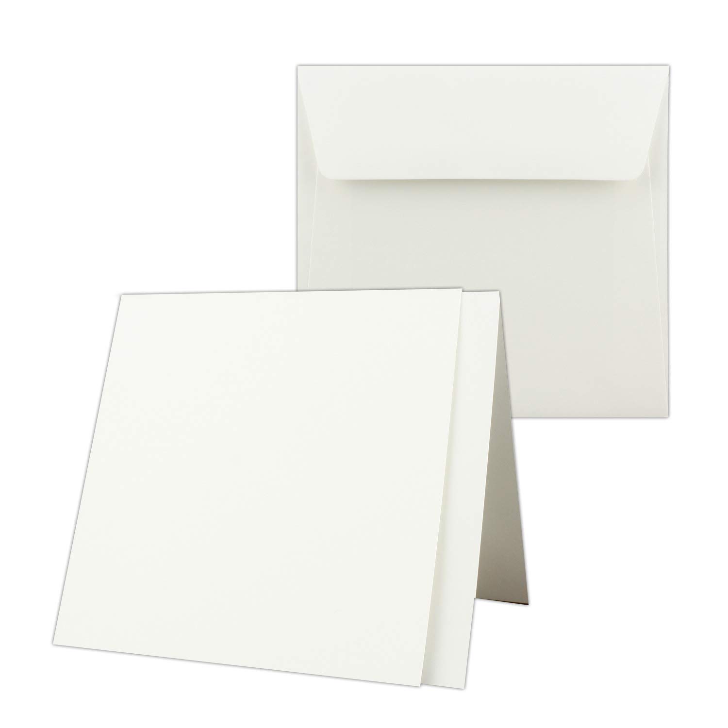 Square Folding Card Set with Envelopes and Insert Pages Set I 15.0 x 15.0 cm I Paper Set I Gustav Neuser 10 50 Sets inkl. Box cream