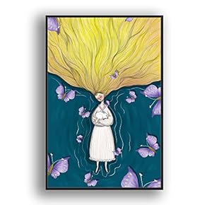 Framed Canvas Wall Art for Living Room, Bedroom Flow in The Dream Canvas Prints for Modern Home Decoration Ready to Hang - 16"x24" inches