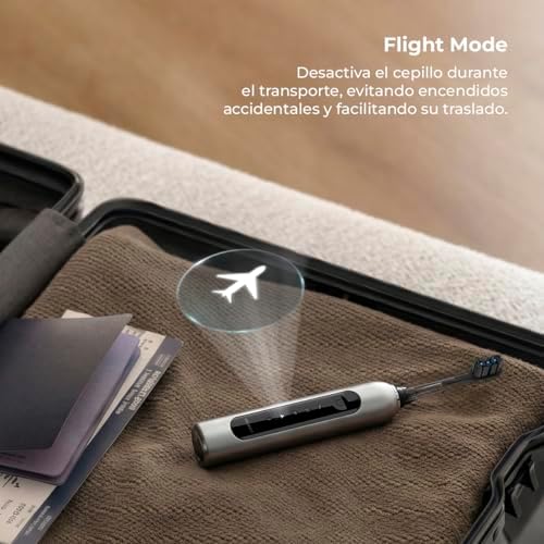 Escova de dentes elétrica sónica com oscilação 60º ToothCare DeluxeSwing. 3 modos personalizados, leve e compacto, autonomia de 40 dias, 3 cabeças de substituição, IPX7