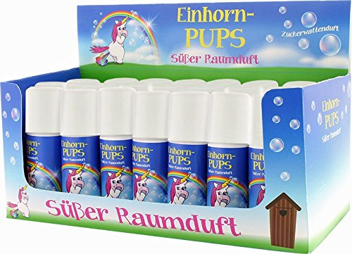 1 Dose Einhorn-Pupsspray 50 ml süßer Raumduft duftet nach Zuckerwatte Unicorn Furz Duftspray Einhorn Raumpflege