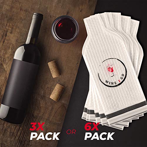 Wine Bags For Travel 3 Pack - Double Layer Protection Plastic Wine Bottles - Triple Seal Wine Travel Protector Preventing Opening During Travel - Reusable Wine Luggage Airplane Approved