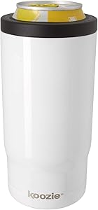 Koozie Stainless Steel Insulated Triple Can Cooler - 16 oz. (White)
