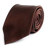 Solid Silk Mens Plain Multi Color Tie, Brown