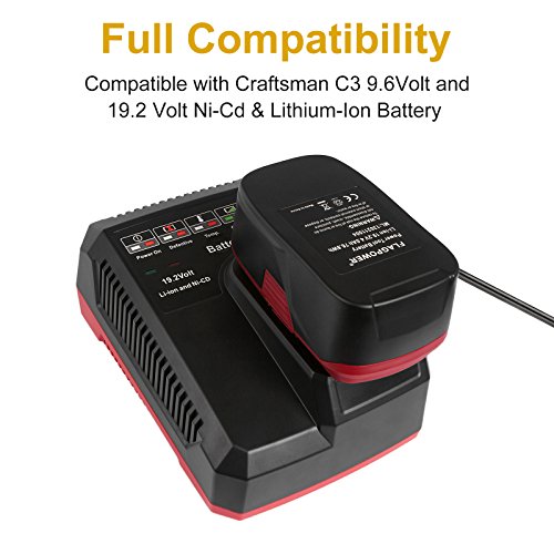 FLAGPOWER Li-ion & Ni-cad Battery Charger 19.2V MAX For Craftsman C3 DieHard XCP Compact battery