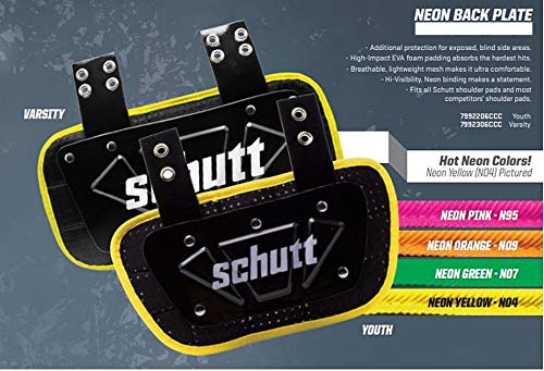 Algopix Similar Product 3 - Schutt Sports Neon Football Back Plate