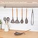 9 Pcs Kitchen Utensil Set Beech Wood Handles and Silicone Heads Cooking Utensils for Non-stick Cookware
