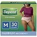 Depend FIT-FLEX Incontinence Underwear for Women, Disposable, Maximum Absorbency, Medium, Blush, 30 Count primary