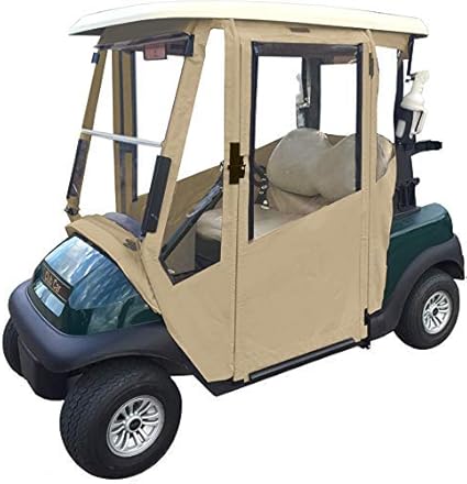 Amazon.com : Doorworks Hinged Door Golf Cart Enclosures – YAM DRV DRV 2  Marine Vinyl Cart Cover, Swinging Hard Doors, 4 Sided, Zippered Drivable Golf  Cart Cover Fits Golf Bags, Utility Box,