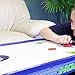 Air Hockey Pushers & Pucks set,Large Size,(2 Navy pushers+ 2 lints + 4 Red Pucks)by Yeelan