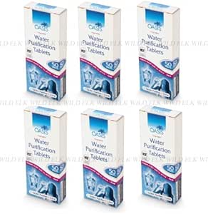 Oasis - Pastillas purificadoras de agua (17 mg, 6 cajas, 300 ...