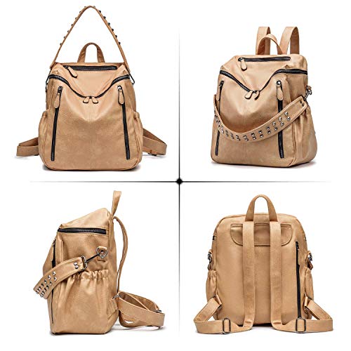 ROULENS Women PU Leather Backpack Purse Convertible Ladies Fashion