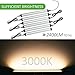 Ustellar Update LED Under Cabinet Lighting 6 Panel Kit, 2400lm Hand Wave Activated 12in Under Counter Light, 12V DC 48W Fluorescent Tube Equivalent, LED Light Bar for Kitchen Closet , 3000K Warm White