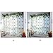 ICCO0 1 Piece Pastoral Tulle Window Roman Curtain Embroidered Sheer For Kitchen Living (B)
