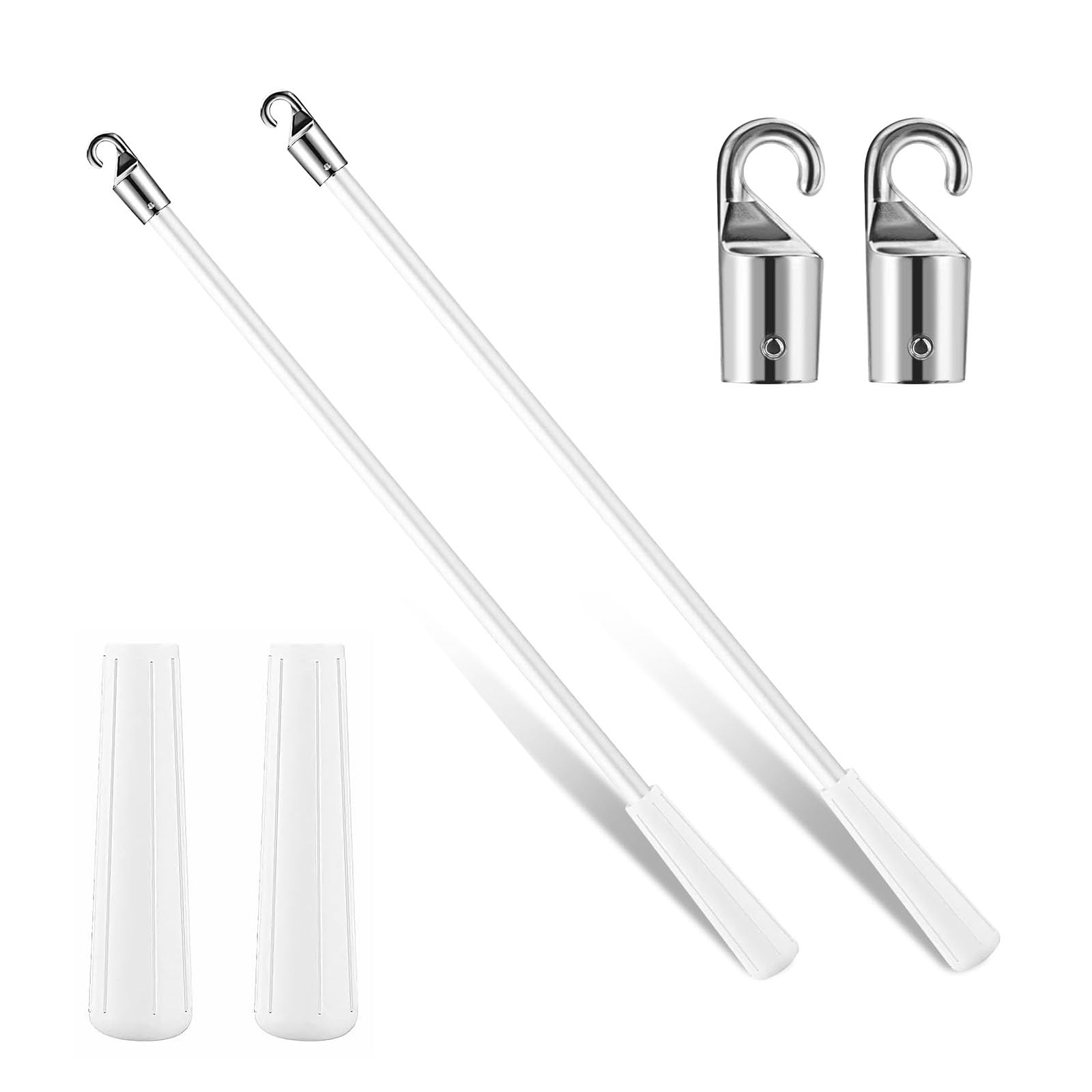 2pcs Blind Wand, Curtain Pull Rods With Window Pole Hook - Vertical Blinds Repair and Replacement Parts, Venetian Blind Opener