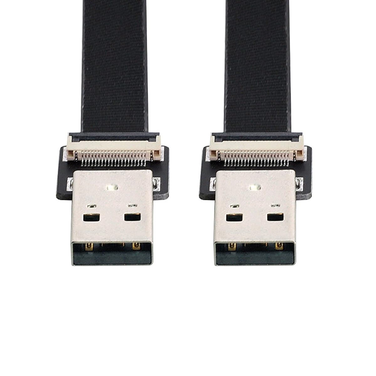 cablecc USB 2.0 Type-A Male to Type-A Male Data Flat Slim FPC Cable for FPV & Disk & Scanner & Printer 50cm