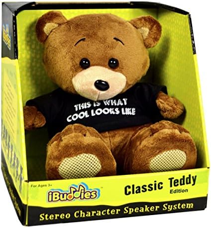 iBuddies The Sesame Street Classic Teddy Bear Portable Stereo Speaker with 3.5mm Audio Jack work with iPhone, iPod, MP3 Players, PC, Computer