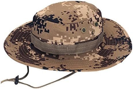 KFSO Sun Hat Men Women, Wide Brim Protection Beach Cap, Breathable Outdoor Boonie Hats Adjustable Drawstring Design, Perfect Hiking, Fishing, Camping, Boating (H1)