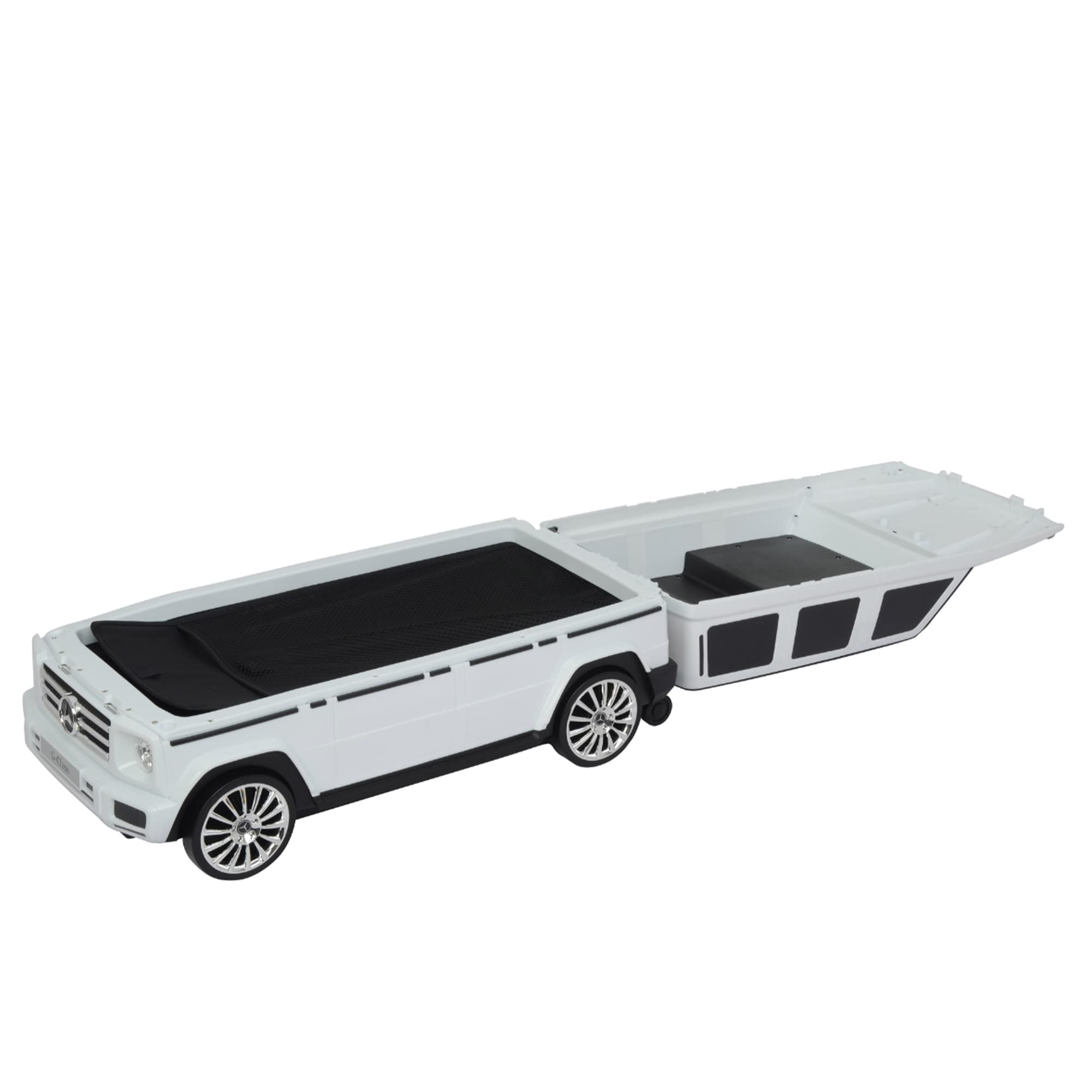 Merc Suitcase White Push Car