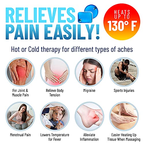 Reusable Heat Packs Set of 8 Gel Hand Warmer with Snap to Heat