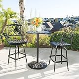 Great Deal Furniture Paris Outdoor 3pc Copper Cast Aluminum Bistro Set