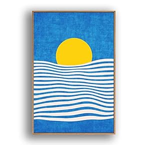 Framed Canvas Wall Art Abstract for Living Room, Bedroom Color Block Canvas Prints for Modern Home Decoration Ready to Hang - 16"x24" inches