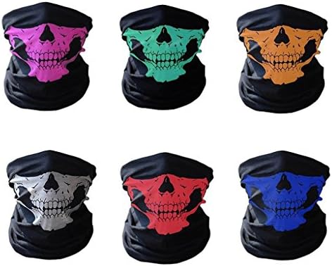 Motorcycle Riding Masks 6 pack DOTJADE Skull Riding Mask Half Face Skull Riding Mask